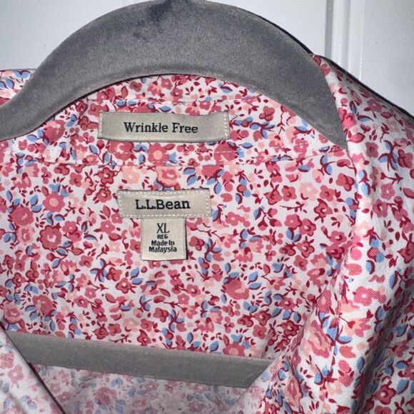 LL Bean  Floral pink Shirt - Picture 6 of 6